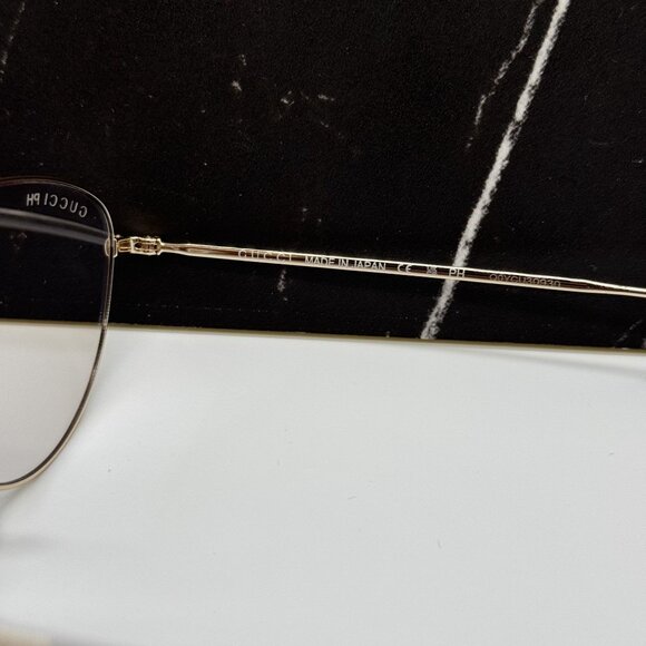 NEW GUCCI GG1185S 001 GUCCI GOLD WOMEN EYEWEAR TRANSITION LENSES EYEWEAR - Picture 11 of 12